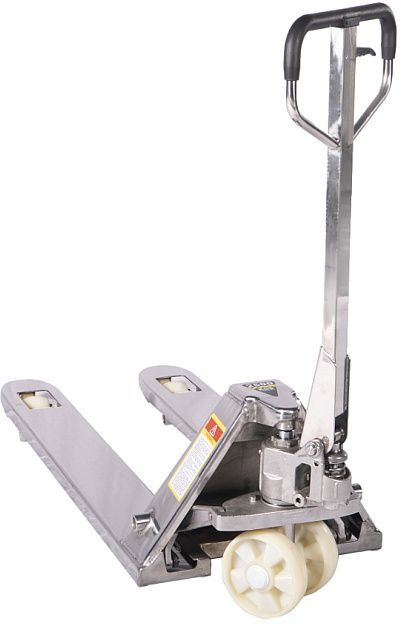 Тележка гидравлическая 2500 кг 800 мм WH-25S, нержавеющая сталь, нейлоновые колеса - фото