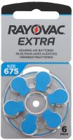 Батарейки для слухового аппарата Rayovac Extra Type 675, 6 шт в блистере