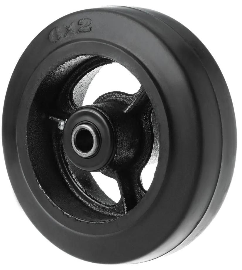 Колесо большегрузное обрезиненное на ось 150 мм D 63  - фото