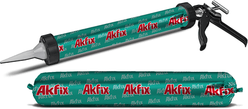 Герметик силиконовый для стеклопакетов 600 мл Akfix 917N SA553, черный - фото