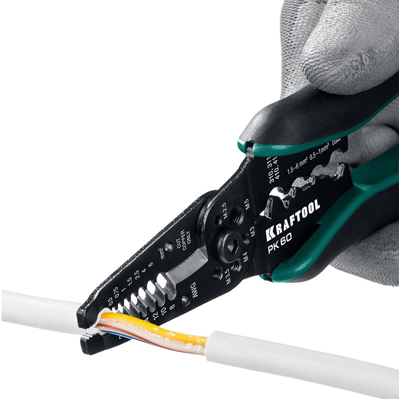 Стриппер ручной многофункциональный 0,5-6 мм² Kraftool PK-60 22658 - фото