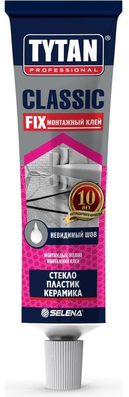 Клей монтажный каучуковый TYTAN  Professional Classic Fix 17176, 100 мл прозрачный - фото