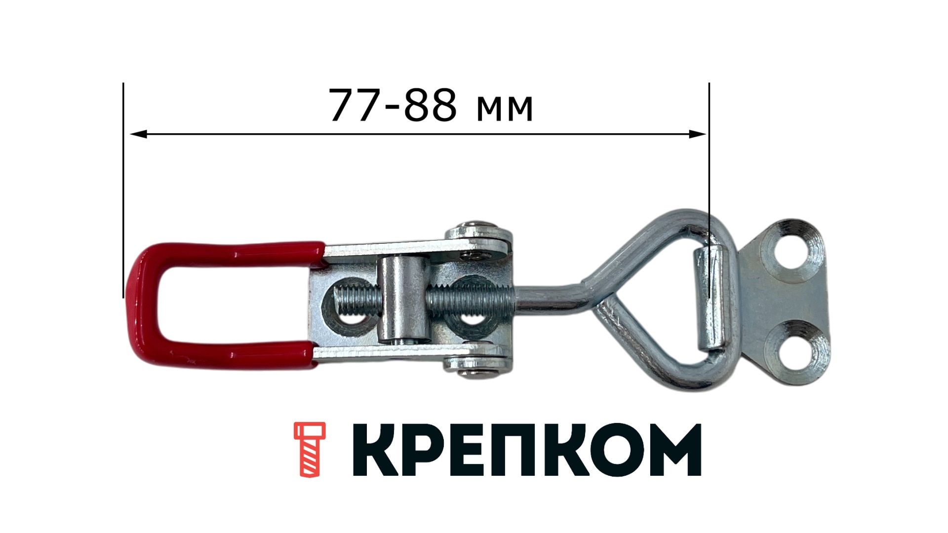 Замок регулируемый натяжной L=35-49 мм, нагрузка 102 кг, 5112, оцинкованная сталь, 200 шт - фото