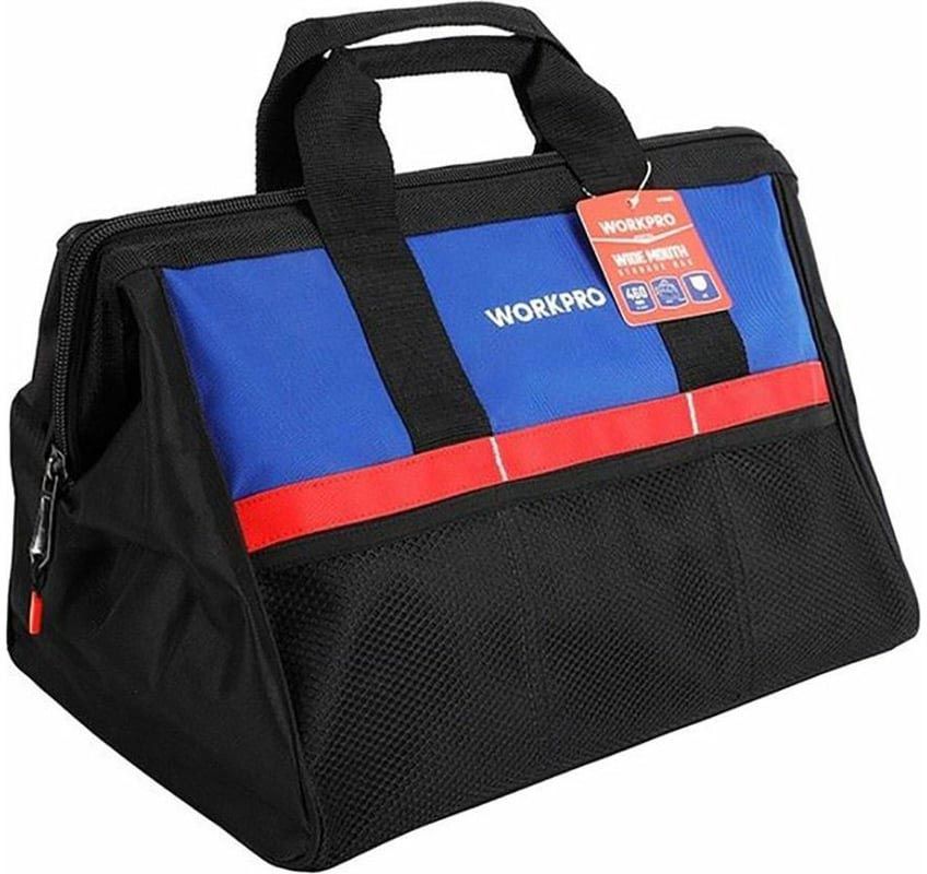 Сумка для инструмента 500D 445х290х320 мм на молнии с широким горлом 17,5" Workpro WP281002 - фото