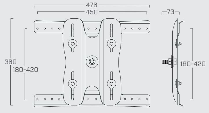 Опора регулируемая для анкерной точки AOS01 для крыш из профлиста Holz Technic SHIELD, нержавеющая сталь А4 - фото