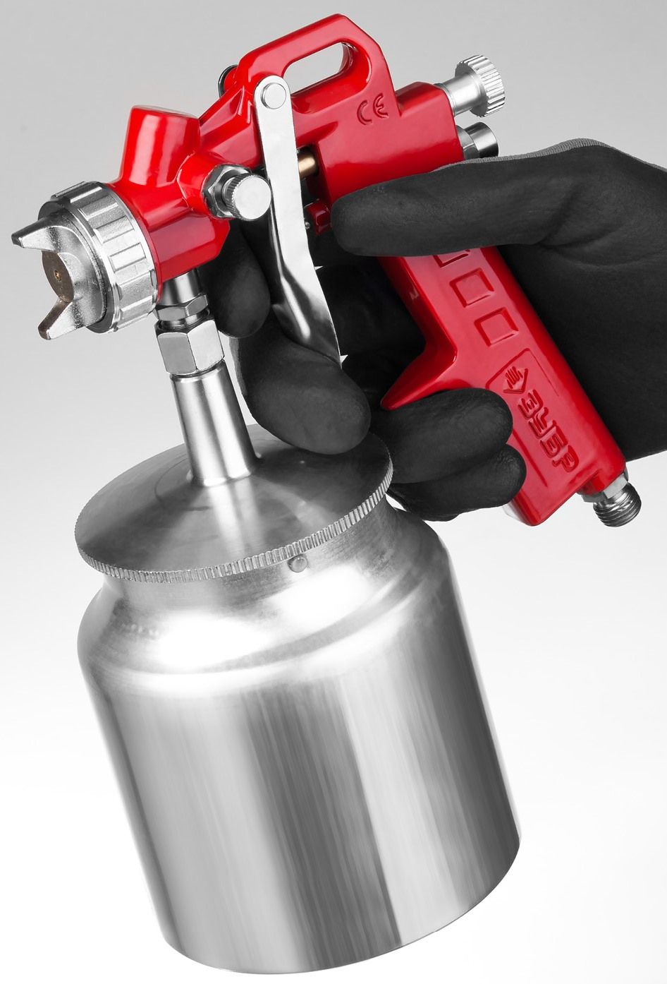 Краскопульт пневматический с нижним бачком с дюзой 1,3 мм HP MS 200N ЗУБР 06456-1.3 - фото