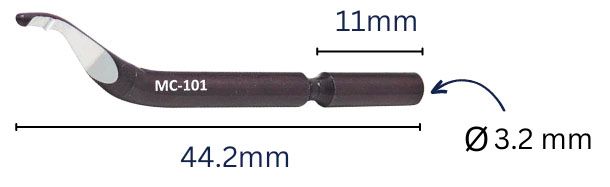 Лезвие для фаскоснимателя d=3,2 мм MC-101 Multi-Cutting CP Gratex 22110, сталь HSS - фото