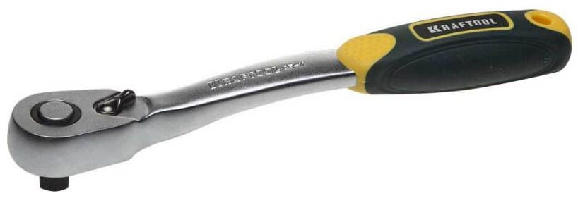 Рукоятка трещоточная изогнутая 3/8", 72 зубца Kraftool Pro 27795-3/8_z02 - фото