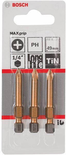 Бита Bosch PHILLIPS 1 TIN 49мм, 3 шт (2607001551) - фото