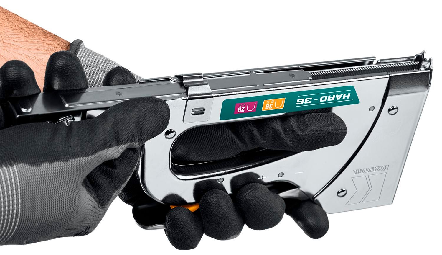 Степлер рессорный тип 36 (L) калибр 20GA (10-14 мм)/28 Hard-36 Kraftool 3186 - фото