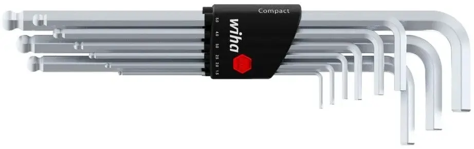 Изображение товара Набор Г-образных шестигранных сферических ключей Wiha Compact 9шт
