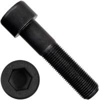 Винт (болт) М22х1,5х60 с мелкой резьбой, цилиндрической головкой и внутренним шестигранником DIN 912 (ISO 12474), класс прочности 10.9, оксидированный 
