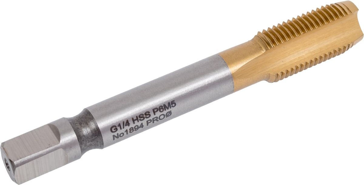 Метчик машинно-ручной HSS-TiN Профоснастка, трубная резьба G - фото