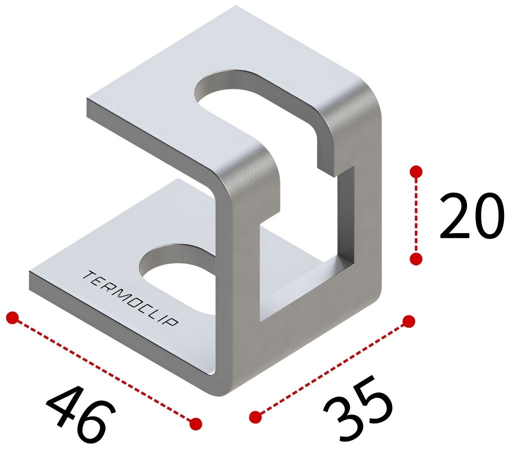 Скоба подвесная 90° 4F2 TERMOCLIP - фото
