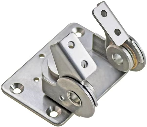 Петля двухосевая с крутящим моментом L=76 мм, нагрузка 70 кг, L349C, нержавеющая сталь А2 - фото