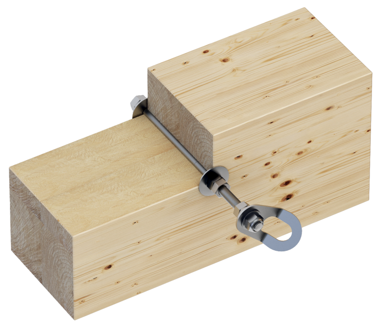 Анкер резьбовой с проушиной Holz AOS, нержавеющая сталь А2 - фото