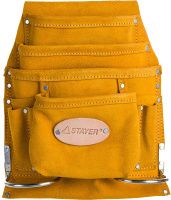 Сумка поясная для инструментов 2 скобы 10 карманов Stayer 38517