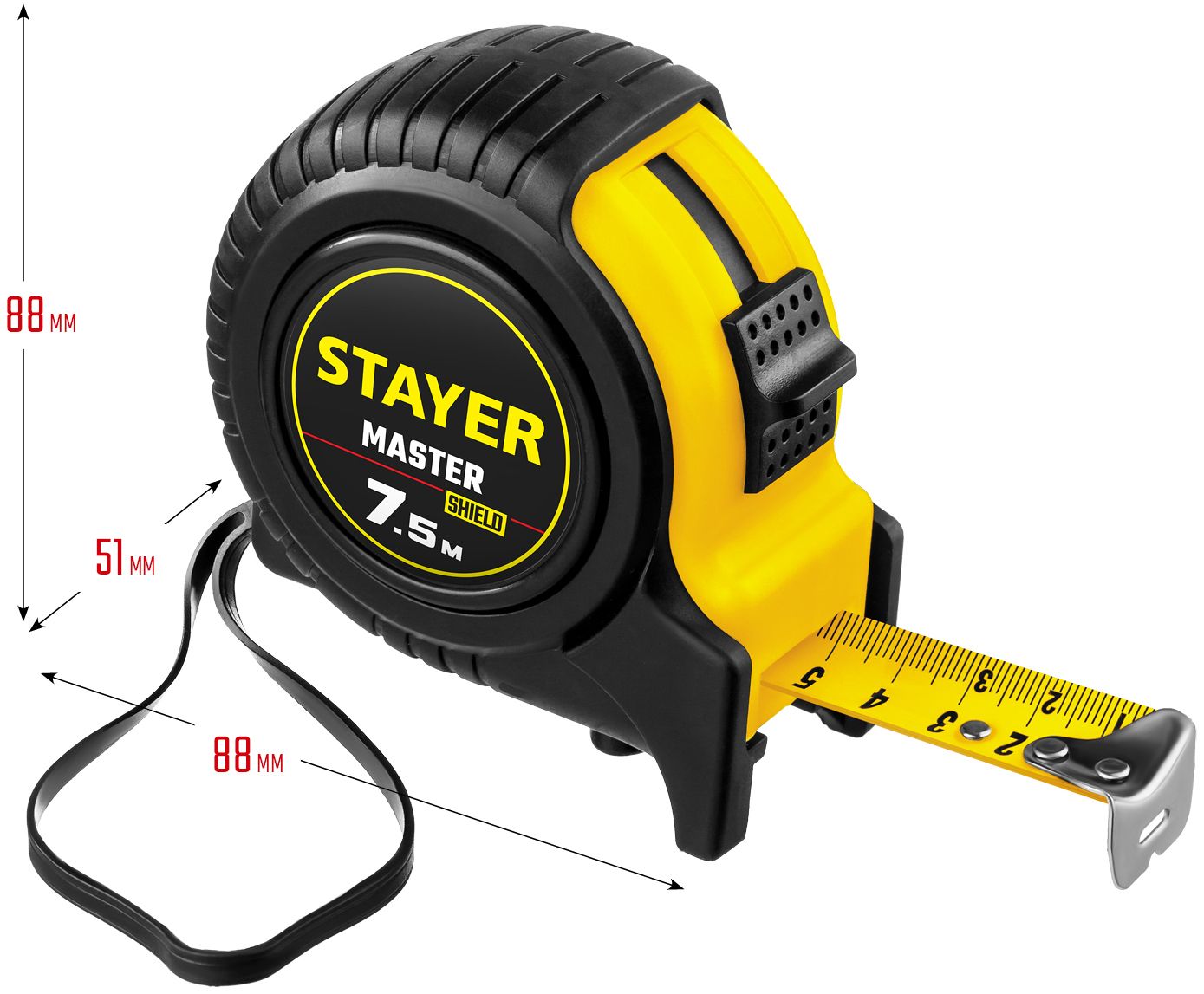 Рулетка измерительная Stayer Master, в ударопрочном корпусе - фото