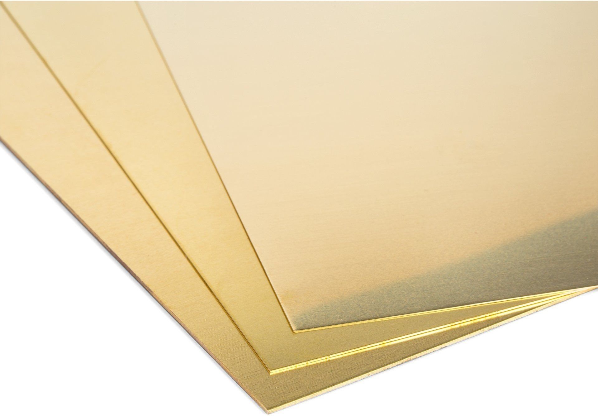 Лист латунный 0,5х375х600 мм, латунь Л63П - фото