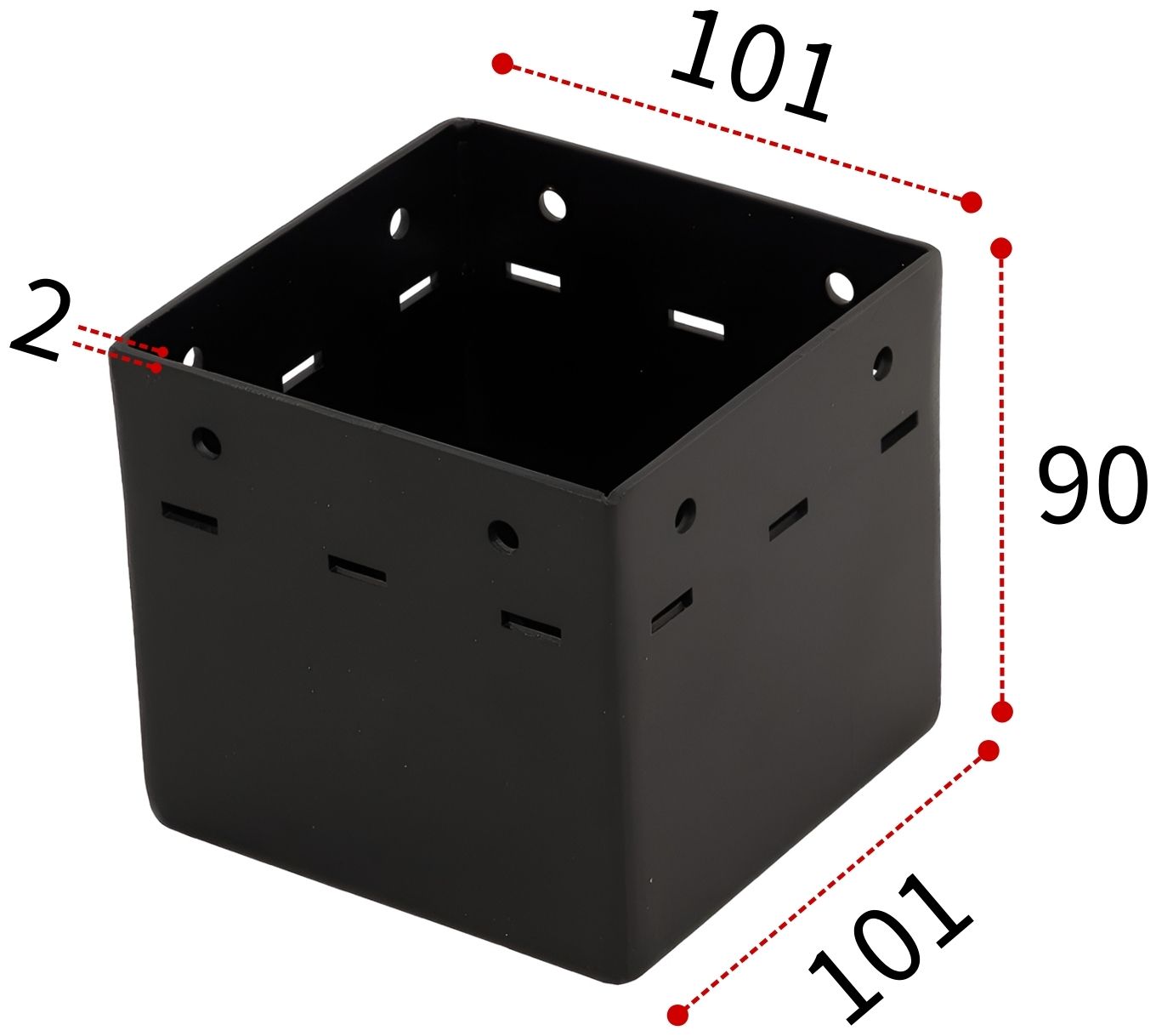 Основание столба узкое декоративное SDP100A (89811), горячий цинк - фото