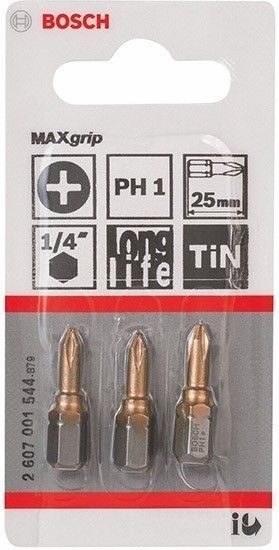 Набор крестовых бит PH1 длина 25 мм Bosch 2607001544 - фото