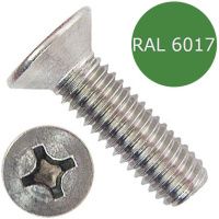 Винт потай М6х12 DIN 965 (ISO 7046), нержавеющая сталь А2, RAL 6017