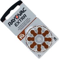 Батарейки для слухового аппарата Rayovac Extra Type 312, 8 шт в блистере