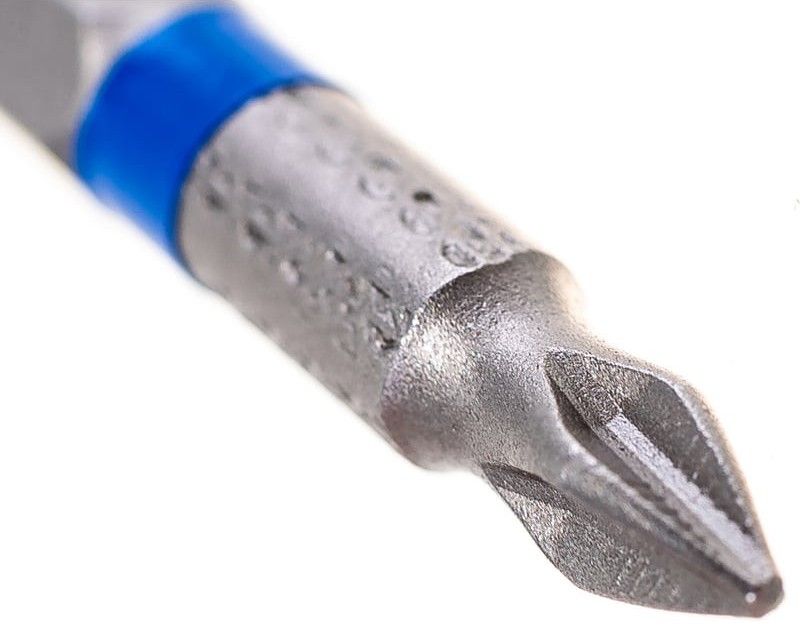 Бита крестовая PH1 длиной 50 мм магнитный наконечник с насечками, E1/4" Cutop Profi 83-342, сталь S2, 2 штуки - фото