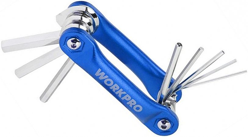 Складной набор шестигранных ключей 1,5-8 мм Workpro WP222024, 8 штук - фото