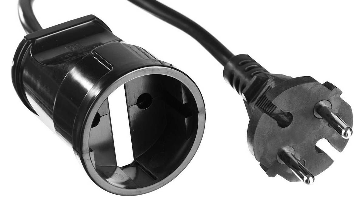 Удлинитель-шнур силовой на 1 гнездо ПВС-207-Ш ЗУБР - фото