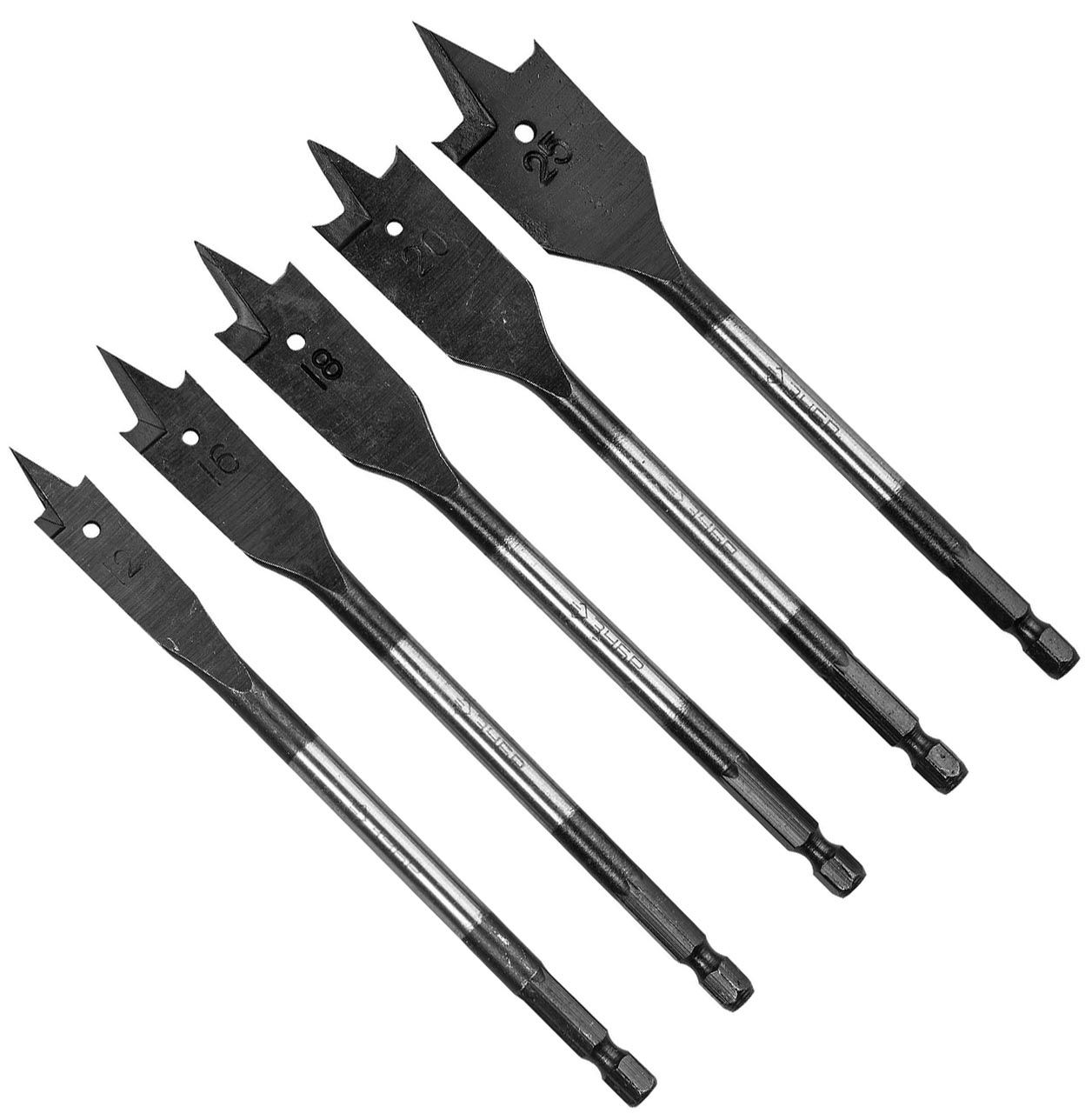 Набор сверл перовых по дереву 12-16-18-20-25 мм ЗУБР 29505-H5_z01, 5 шт - фото