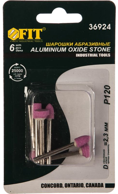 Набор абразивных шарошек по металлу FIT 36924, 6 шт - фото