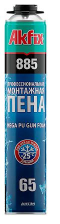 Пена монтажная профессиональная зимняя, выход 65 л, 885 Akfix FA085.1, 850 гр - фото