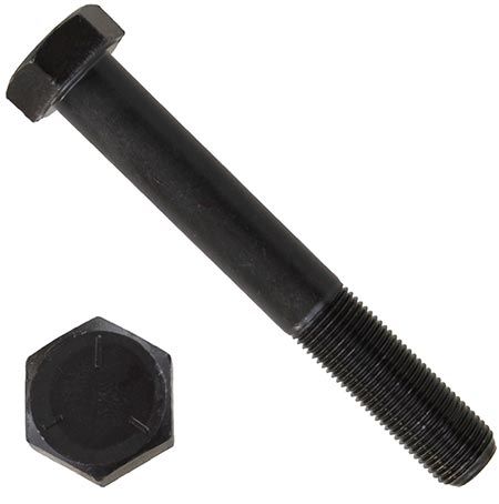 Болт дюймовый с неполной резьбой UNF 3/8-24 x 1 3/4 (45 мм) DIN 931, класс прочности 8.8, сталь - фото