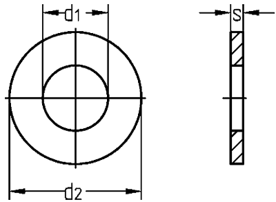 Схема шайбы DIN 433 - схема