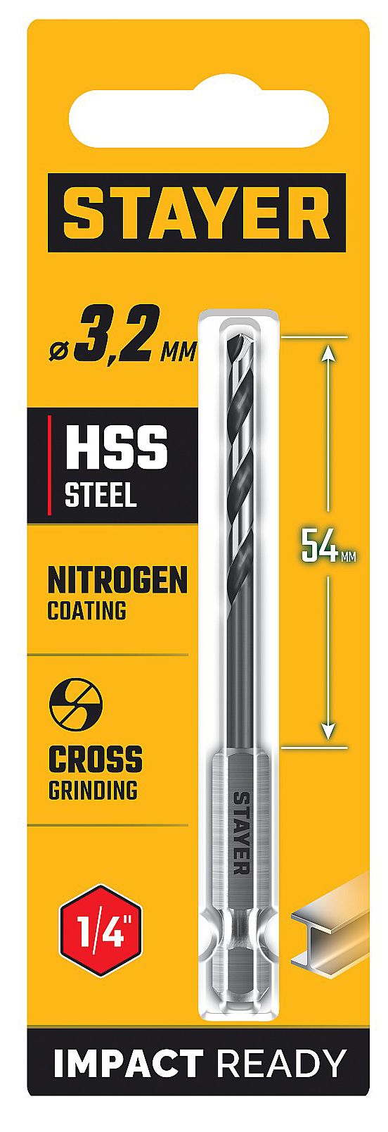Сверло по металлу для винтовертов и шуруповертов Impact Ready Stayer - фото