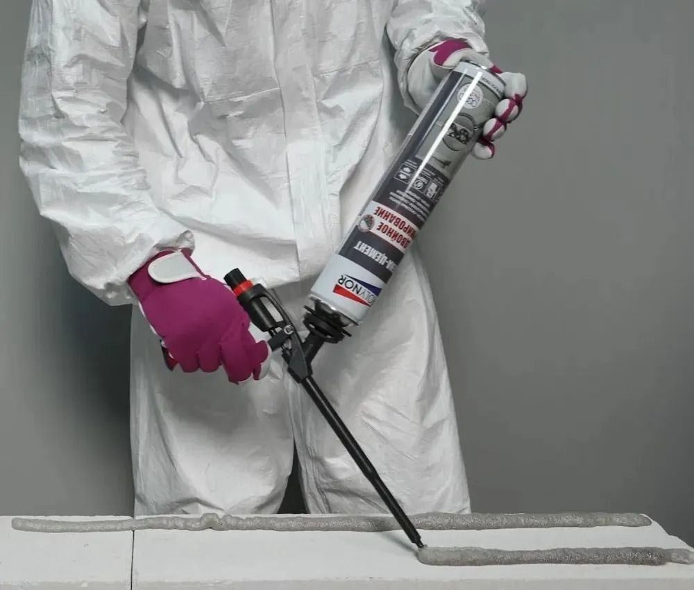 Пена-цемент теплоизоляционная всесезонная 850 мл M-500 Polynor ПК013573 - фото