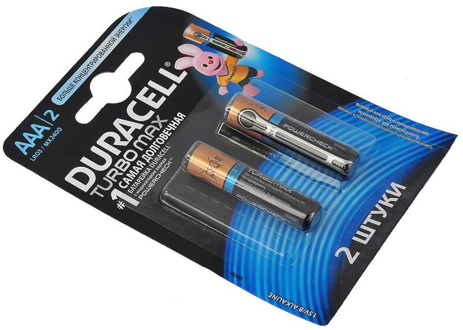 Батарейка Duracell Turbo Max LR03 BL2 - фото