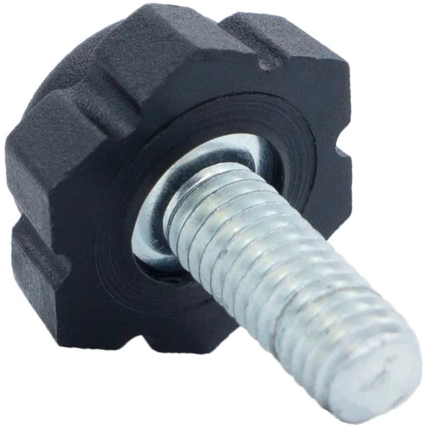 Опора регулируемая с шестигранным основанием 19 мм и резьбовым стержнем М6х18 19М6-18ЧН, пластик, жёлтая (RAL 1018) - фото