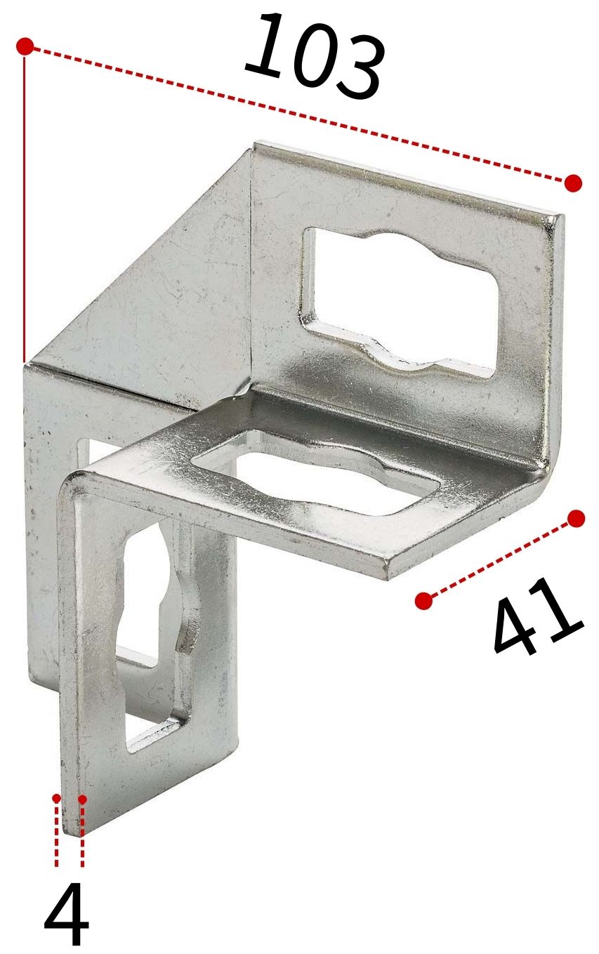 Универсальный уголок для профиля FUS Fischer PUWS 2х2 533733, оцинкованная сталь - фото