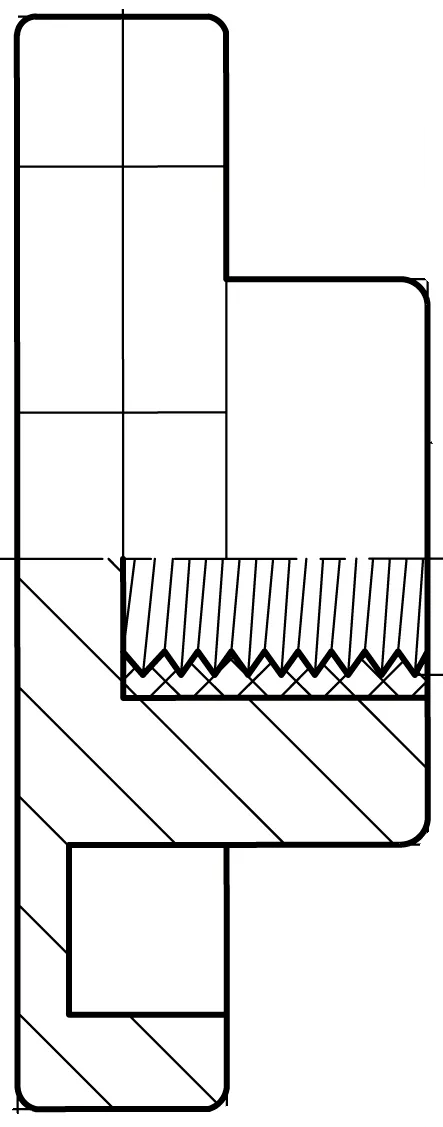 Барашек пластиковый проходной D 30 мм М8 оранжевый (RAL 2004) - фото