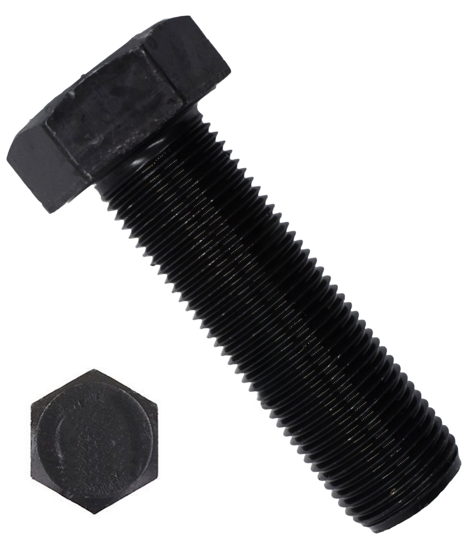 Болт с полной мелкой резьбой М27х2х140 DIN 961 (ISO 8676) класс прочности 12.9, сталь без покрытия - фото