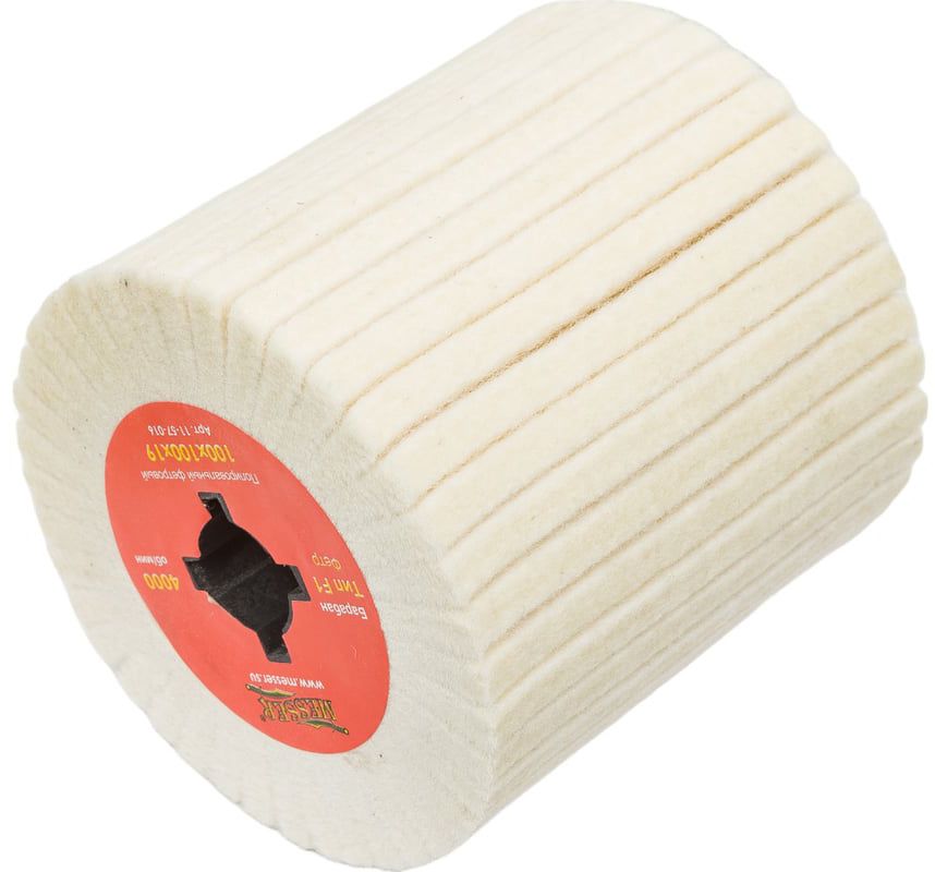 Изображение товара Полировальный барабан Messer 11-57-016 100х100 мм посадка 19 мм Фетр