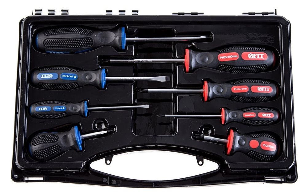 Отвертки для точных работ 120 мм PH/SL FIT 56140, 6 шт - фото