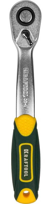 Рукоятка трещоточная изогнутая 3/8", 72 зубца Kraftool Pro 27795-3/8_z02 - фото