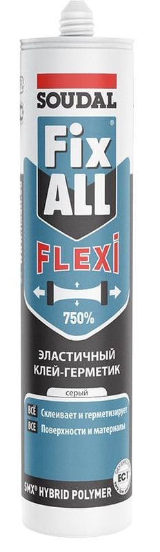 Клей-герметик Soudal Fix All Flexi серый, 290 мл - фото