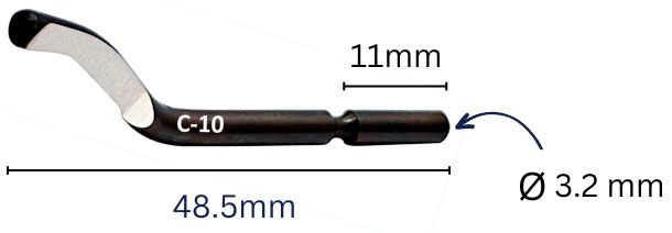 Лезвие для фаскоснимателя d=3,2 мм С-10 CP Gratex 12100, сталь HSS - фото