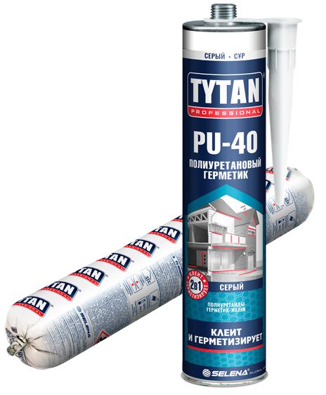 Герметик полиуретановый TYTAN Professional PU 40 OPTIMUM 44928, 310 мл серый - фото