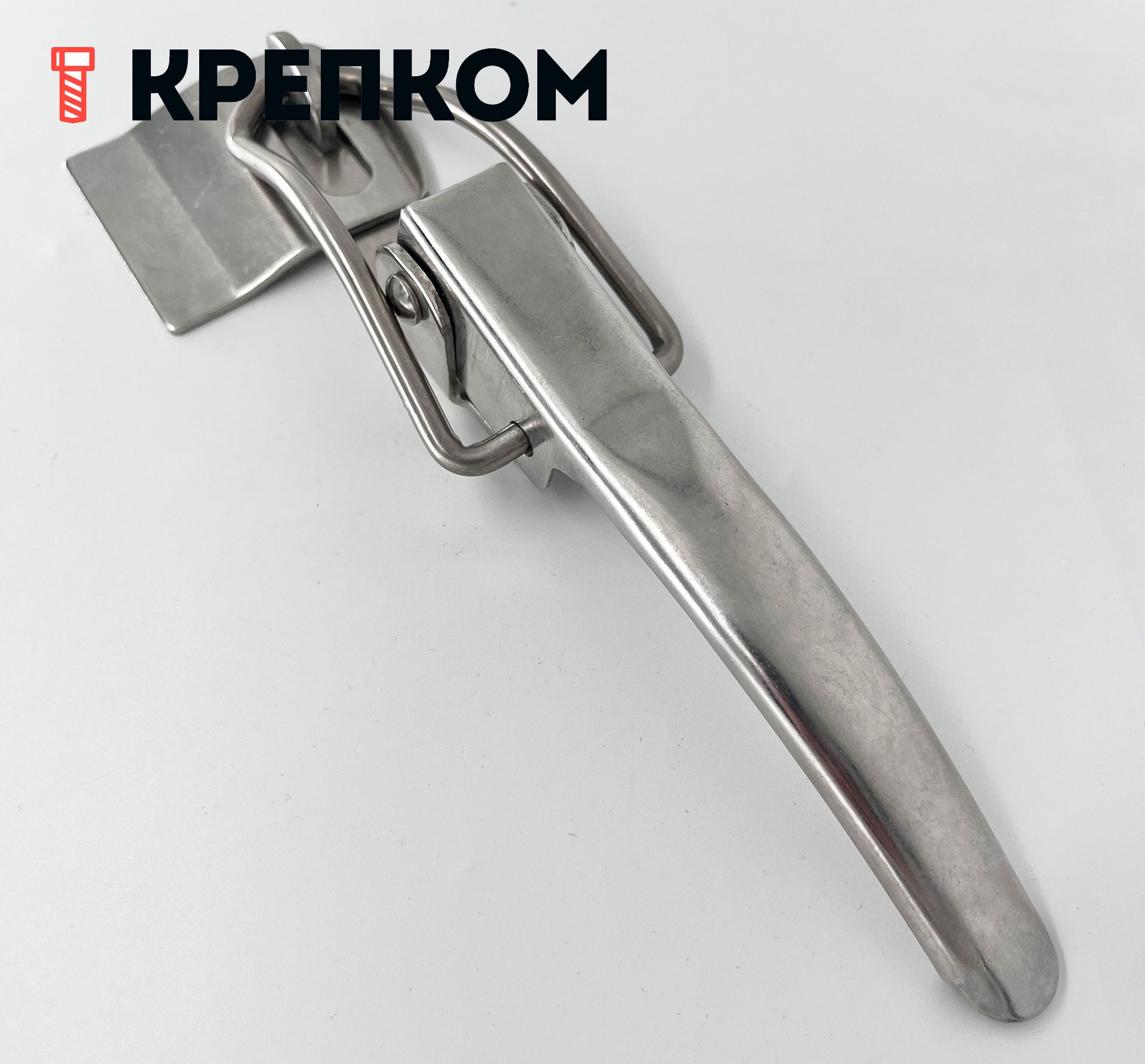 Замок-защелка удлиненная L=195 B72C, нержавеющая сталь  - фото