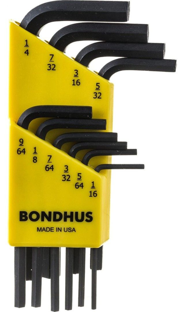 Изображение товара Набор дюймовых шестигранных ключей (1/16"-1/4") Bondhus ProGuard 12238, 10 штук